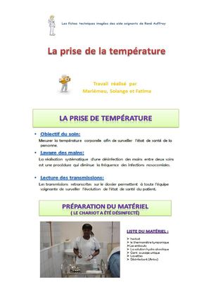 AS TP imagé : la prise de température
