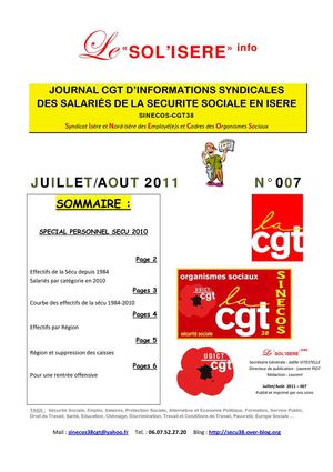 Le Sol'Isère n° 7 de Juillet/Août 2011
