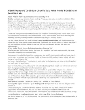 Find New Home Builders In Loudoun County Va 