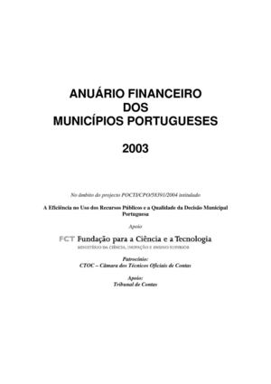 Anuário dos Municípios Portugueses 2003