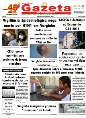 Jornal Gazeta de varginha 03/08/2011