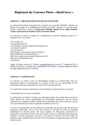 Concours photo AlimenTERRE - RECIDEV - Bourgogne-Franche-Comté