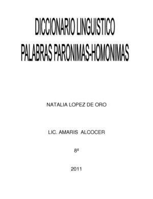 DICCIONARIO DE PALABRAS HOMONIMAS Y PARONIMAS