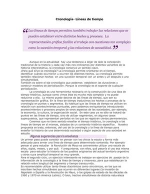 Material sobre las líneas de tiempo