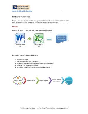 Combinar correspondencia en Word