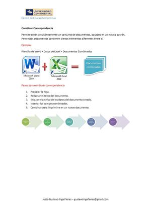 Combinar Correspondencia en Word