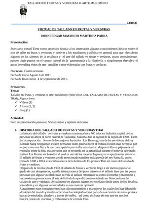 Curso virtual de Mukimono