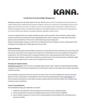 Get the Best from Knowledge Management