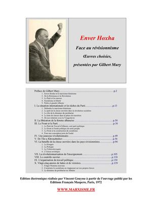Gilbert Mury : Enver Hoxha contre le révisionnisme