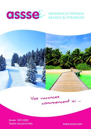 ASSSE - Catalogue vacances et voyages hiver 2011-2012