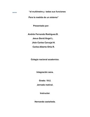 el multímetro y  todas sus funciones 10.2m.