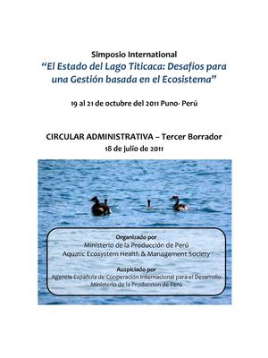 Simposio sobre el estado del Lago Titicaca