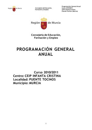 PGA CEIP INFANTA CRISTINA 2010-2011B