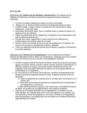 De la ley 100 (ARTICULOS)