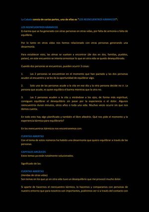 Reencuentros karmicos, cabala