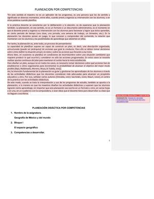 PLANEACIÓN DIDÁCTICA POR COMPETENCIASgeografia