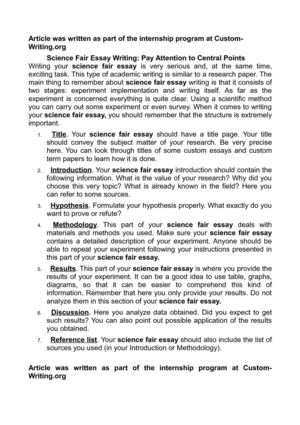 Calamo Science Fair Essay Writing Pay Attention To Central Points Science Fair Essay Writing Pay Attention To Central Points Thesis Examples In Essays also Domyassignment Do My My Assignment Essays On Science And Religion