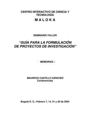 Guia formulacion de proyectos _Mauricio Castillo, 2004_