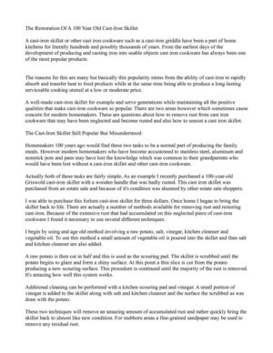 The Restoration Of A 100 Year Old Cast-Iron Skillet