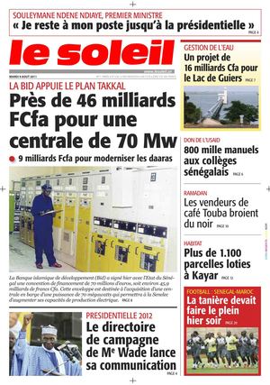 Edition du 09 Aout 2011