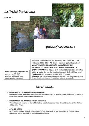 Le petit Pôtannais - août 2011 