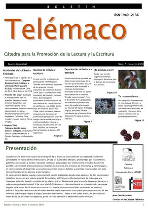 Boletín Telémaco 7. Cátedra para la promoción de la lectura y la escritura.