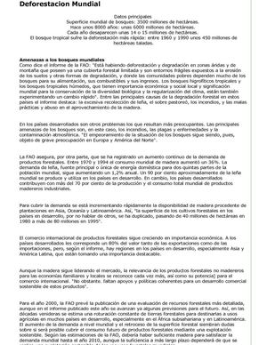 Deforestacion mundial