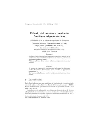 Calculo del numero pi mediante funciones 