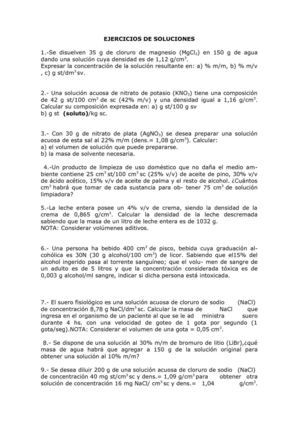EJERCICIOS DE SOLUCIONES