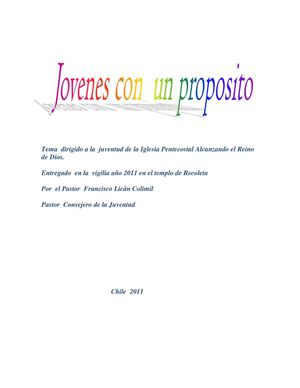 Jovenes con un Proposito