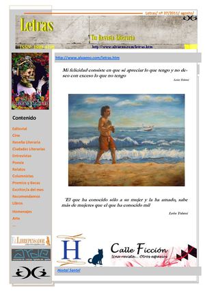 Letras, Tu Revista Literaria nº 37, agosto 2011