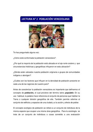 POBLACIÓN VENEZOLANA