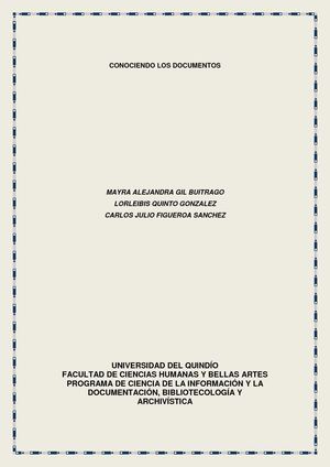 CONOCIENDO LOS DOCUMENTOS 