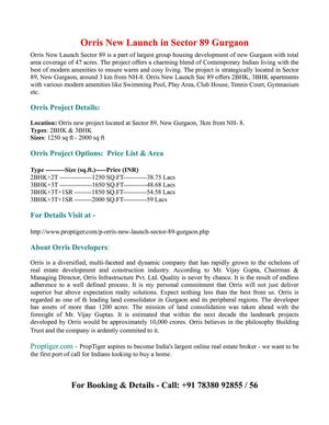 Orris Sector 89 Gurgaon - PropTiger
