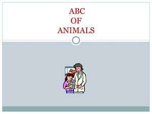 ABC OF ANIMALS