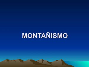 MONTAÑISMO