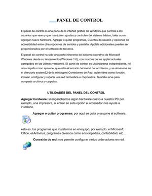 PANEL DE CONTROL 