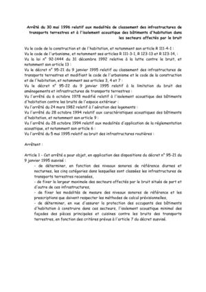 Arrêté du 30 mai 1996