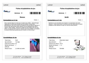 Catalogue de jeux en Pdf