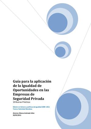 Guía para la aplicación de la Igualdad de Oportunidades en las Empresas de Seguridad Privada