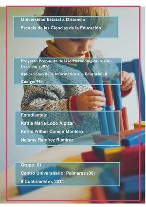 Proyecto Propuesta de Uso Metodológica de eXe Learning  