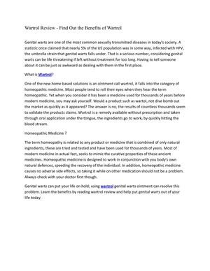 Wartrol Review - Find Out the Benefits of Wartrol