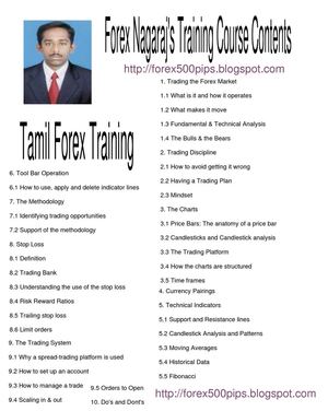 Tamil Forex Training by Forex Nagaraj
