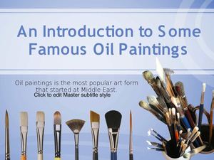 An Introduction to Some Famous Oil Paintings