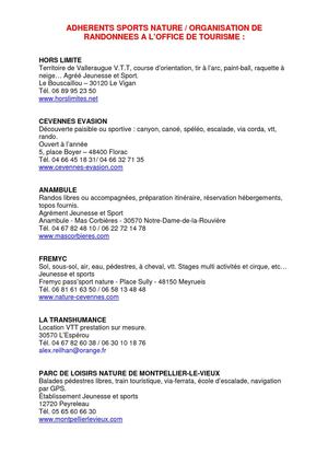 Liste des Accompagnateurs en Moyenne Montagne (AMM)
