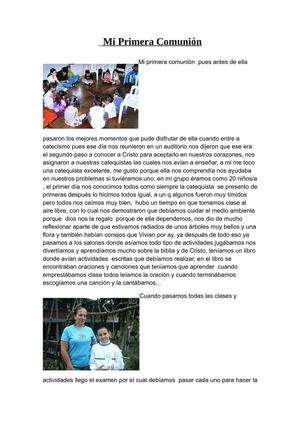 Mi Primera Comunion