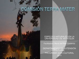 Presentación de especies en la udea 2011