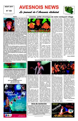 AVESNOIS NEWS N° 109