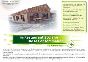 RdC - Fiche technique " Restaurant scolaire basse consommation " à Pommerieux