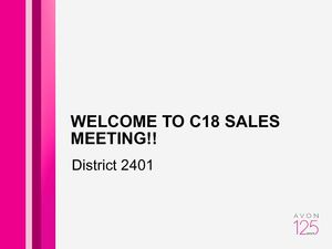 C18 Sales Meeting Presentation- District 2401
